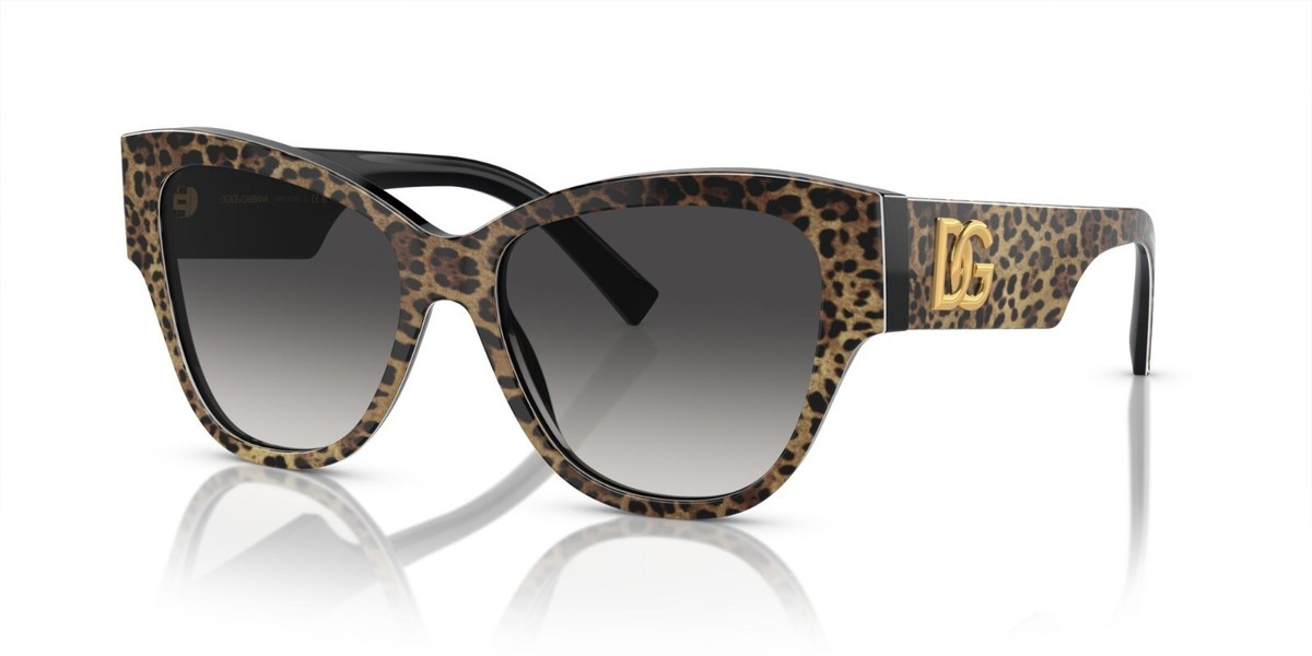 Dolce & Gabbana Havana Animal Print Shaded Sunglasses Amazon.com: Dolce & Gabbana DG 4414 Black Animal Print/Grey  main image 4