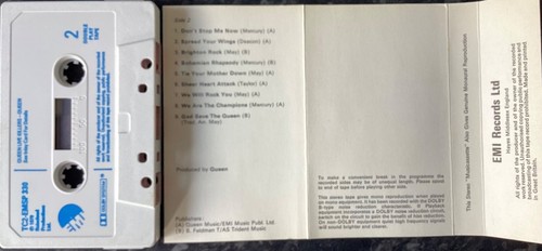 QUEEN~Live Killers~Vintage Music Cassette Tape EMI 1979 Freddie Mercury - Picture 3 of 3