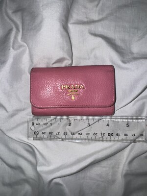 ★PRADA★ PRADA Prada key ring 1PS057 66A F019F Prada Pink Saffiano Leather Key Holder 6 Key Rings | eBay