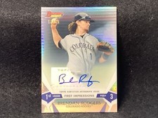 2015 Bowman’s Best Impressions Brendan Rodgers ROOKIE Auto 53/99 Rockies X1