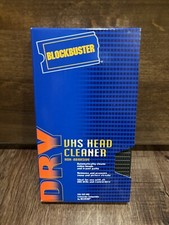 Blockbuster Dry VHS Head Cleaner Non Abrasive Full Size VCRs Tapes Vintage
