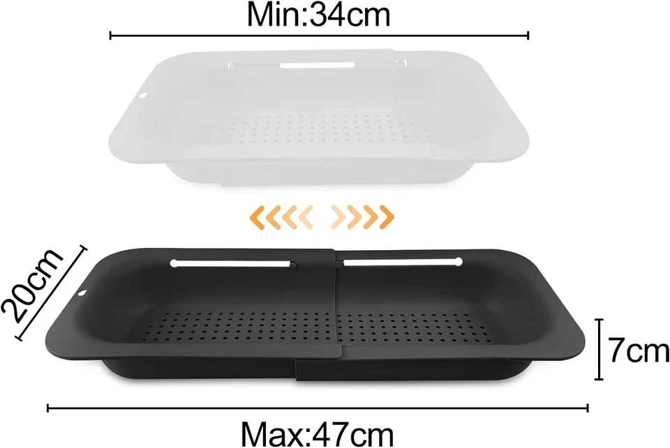 Sopra il Lavello Colino Cestello (36-49cm), Scolapasta da Lavello Estendibile, - Immagine 3 di 4