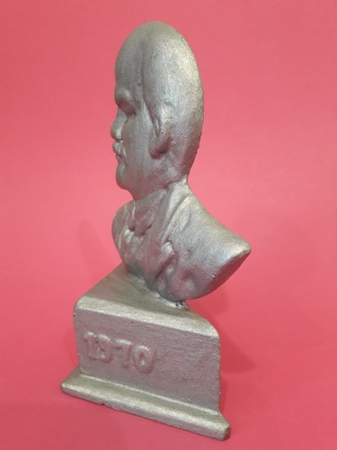 Soviet bust Vladimir Lenin. Original USSR 1970 . Silumin. Communism agitation - Picture 9 of 12