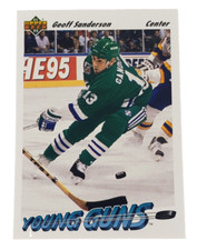 1991-92 Upper Deck Hockey Young Guns Geoff Sanderson RC #588 Hartford Whalers