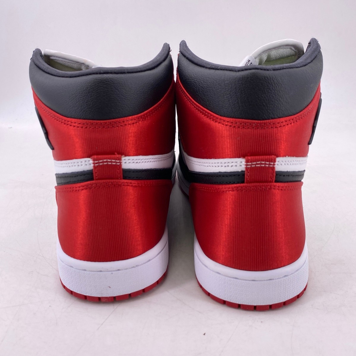 Size 12 - Air Jordan 1 Retro High Satin Black Toe W for sale