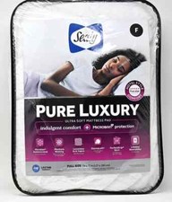 Sealy Pure Luxury Ultra Soft Mattress Pad, White - Full Size 54" x 75"