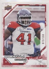2019 Upper Deck CFL Red 72/150 Cordarro Law #10 1fd9