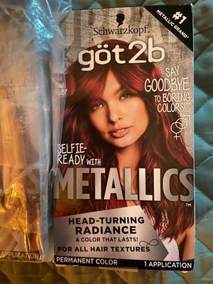 Pack of 2 Schwartzkopf Got2be Metallic RED  hair color