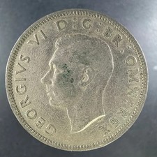 1950 Great Britain Two Shillings George VI Bold Design