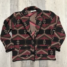 VTG Rod  s Aztec Patterni Cowboy Cotton Woven Southwestern Blazer Jacket Boho M