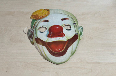 50er Jahre Kellogg's Corn Flakes aufregende Maske Paul Jung Zirkus Clown