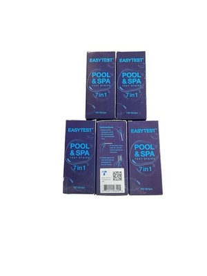Lot Of 5 EASYTEST 7-Way Pool & Spa Test Strips - 150 ea - EXP 6/5/2028