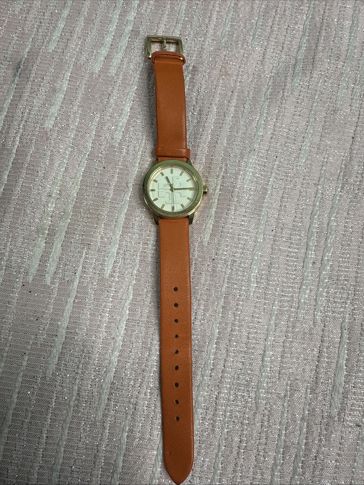 Tory Burch TBW2000 Orange Strap Watch 3 ATM 28mm Gigi Women’s Watch Excellent