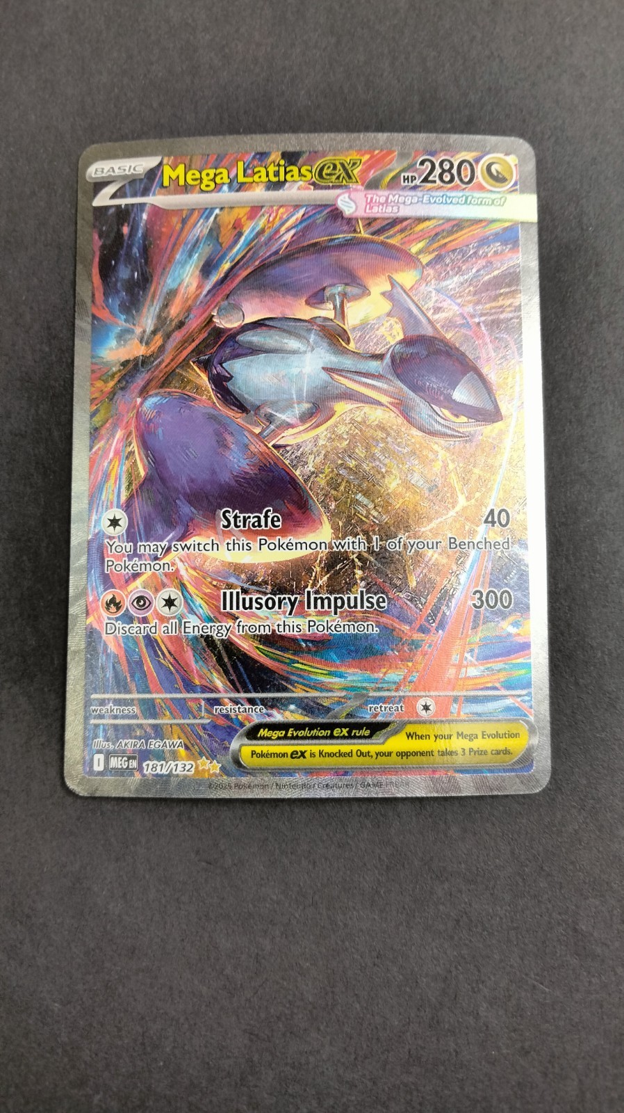 Pokemon Card Mega Latias EX 181/132 Full Art Holo ME01 Mega Evolution SIR MP
