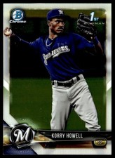 2018 Bowman Draft Chrome Korry Howell Milwaukee Brewers #BDC-61
