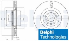 2x Bremsscheibe Delphi BG9109C 2 Bremsscheiben Vorderachse Vorne