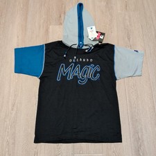 New Vintage 90s Starter Orlando Magic Duo-Hood Short Sleeve Hoodie Mens Medium