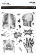 RETIRED Recollections HALLOWEEN X-RAYS Flat Stickers Skeleton Bones