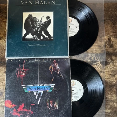 Lot 2 Van Halen Vinyl Records - Van Halen, Women and Children First, Self Titled