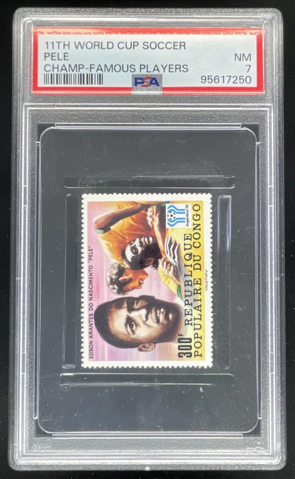 11th World Cup Soccer Pele #NNO Champ Famous Player PSA 7
