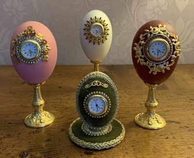Faberge inspirierte dekorative Eieruhren, 4 Stück