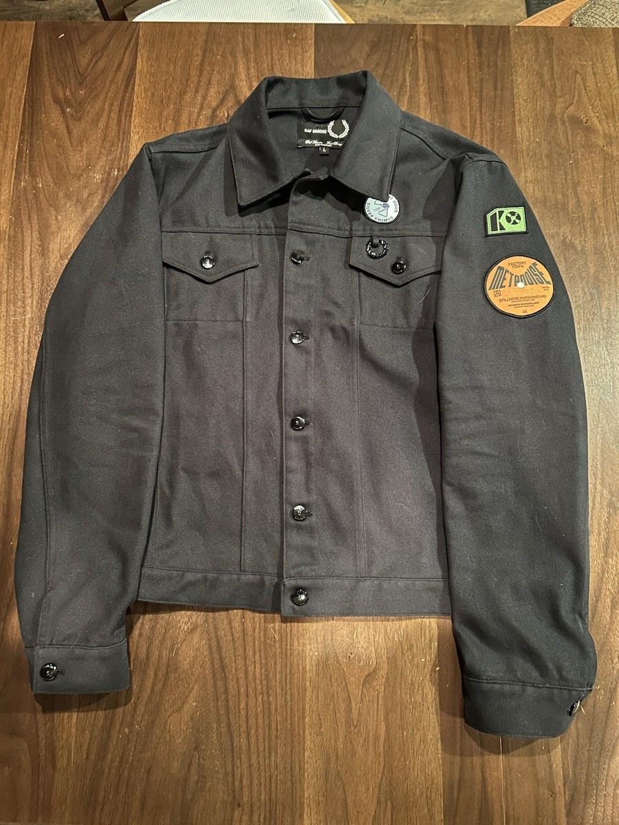 ジャケット・アウター Raf Simons 20ss denim jacket archive RAF Simons Fred Perry Brushed Denim Jacket Black Size Large | eBay