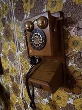 Thomas Collectors Edition Wooden Wall Rotary Dial Telephone