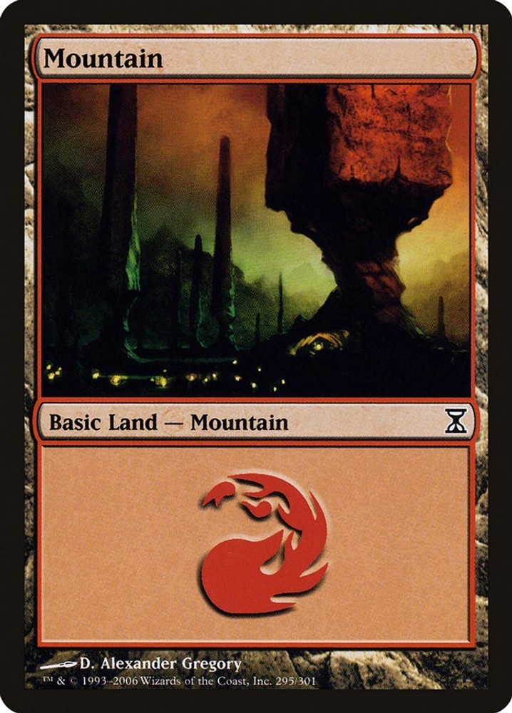 Mountain #295 *Foil* (MP) Time Spiral (TSP) MTG