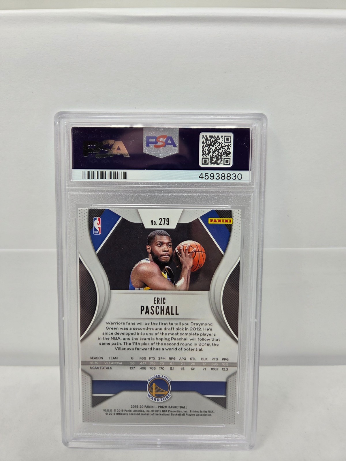 2019 Prizm ERIC PASCHALL Rookie Card RC PSA 10 Gem Mint view 2