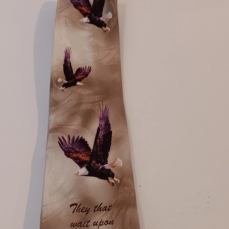 Corbata Gospitalidad Hombres Águilas Religiosas Cita Bíblica Elevada Foto 2 de 4