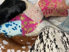 Cowhide Scrap Pieces Genuine Leather - 2 Lb - Small Pieces - Genuine Cowhide - M