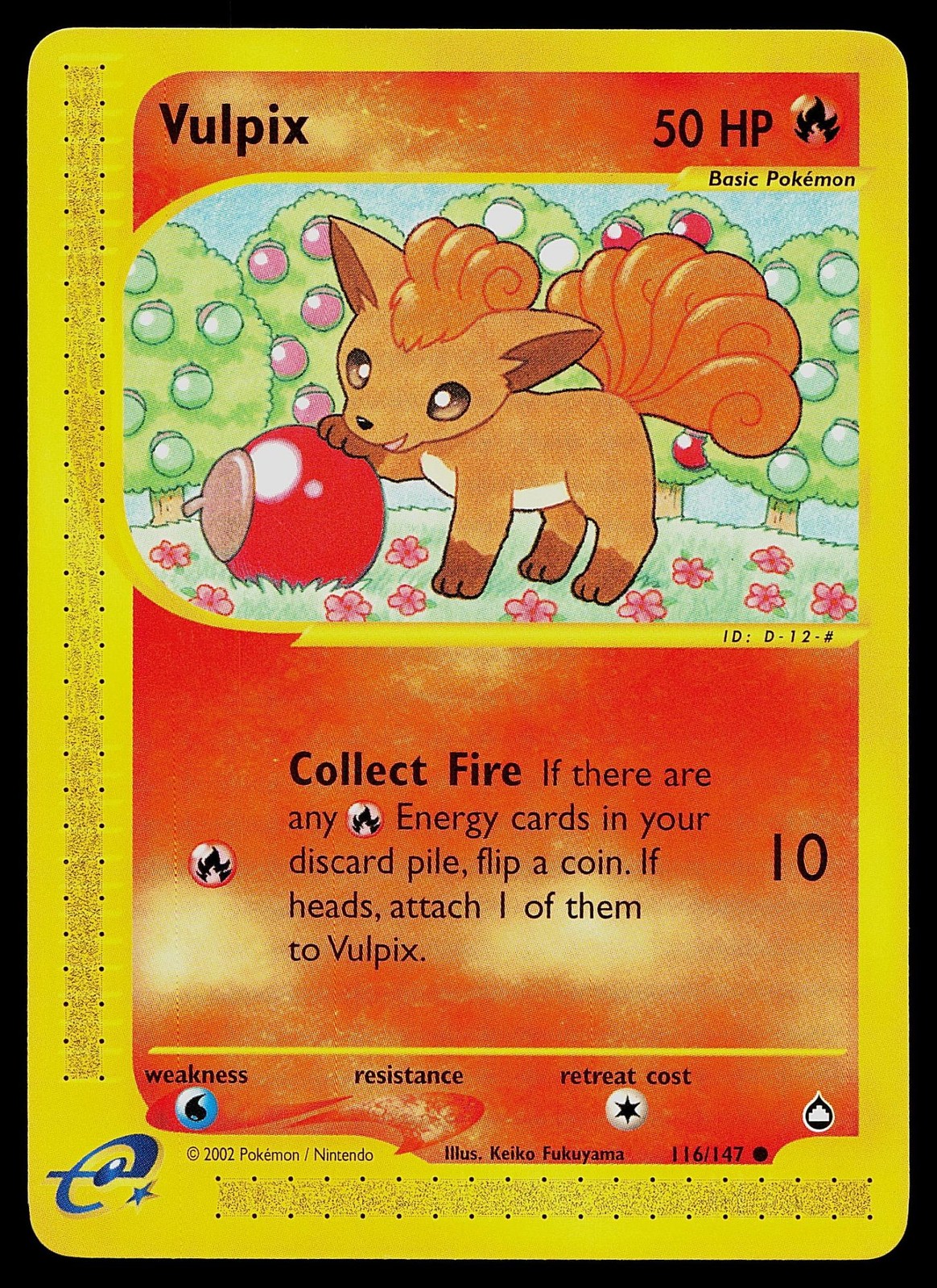 Pokemon Card - Vulpix Aquapolis 116 Common