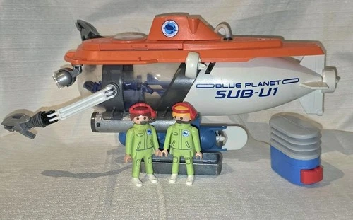 Playmobil 4473 Research Submarine Waterworld Blue Planet Theme Complete Set 2008