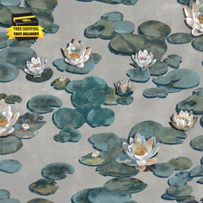 Floral Peel and Stick Wallpaper Boho Grey and Green Oil Painting Wall Paper Vint