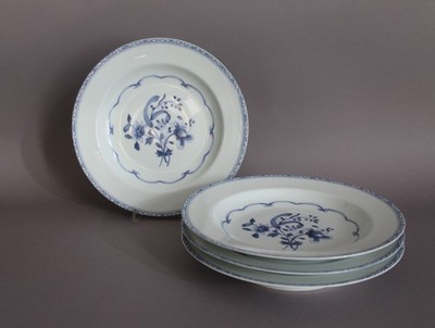 Limoges Porcelaine de Paris Vieux Chine Bleu 4 Speiseteller D 24 cm
