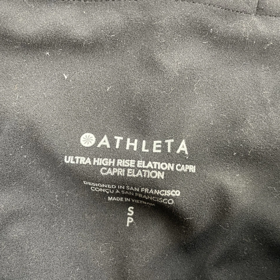 Athleta Ultra High Rise Elation Capri Small Women Black Leggings 20" In 13-25 - Image 3 of 4