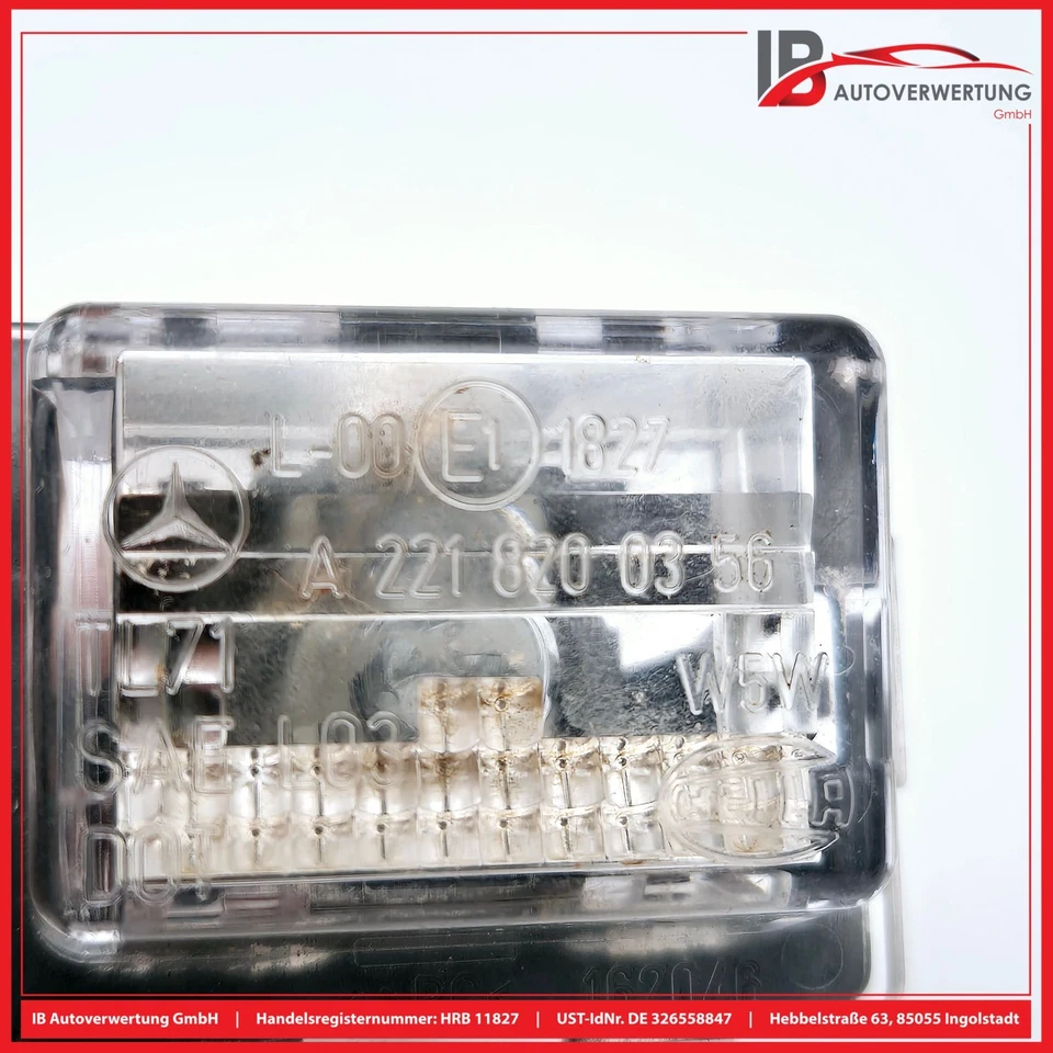 Mercedes-Benz S500 W221 Hella Rear License Plate Light X2 A2218200356 - Image 4 of 4