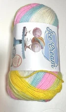 LION BRAND ICE CREAM Yarn-1pk. BUNNY TRACKS. I Combine Ship.
