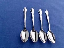 ONEIDA COMMUNITY STAINLESS *CHATELAINE* ( LOT OF 4 ) CHILD  BABY SPOONS UNUSED