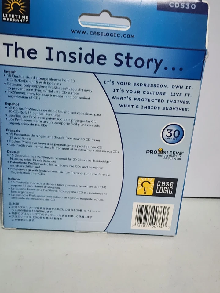 Case Logic 12 Pro Sleeves 2 Sided Storage for CD DVD Binder Wallet Partial Pack - Image 3 of 3