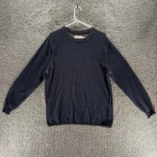 The Normal Brand Sweater Mens Large Blue Pullover Crew Neck Cotton Long Sleeve