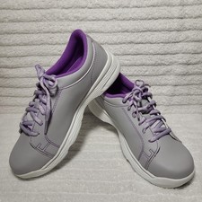 Dexter Bowling Shoes Womens Size 7.5 M Grey/White/Purple Slide-Rite Raquel V