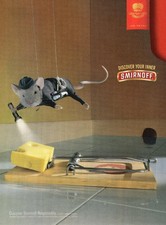 2003 SMIRNOFF VODKA PRINT AD "DISCOVER YOUR INNER SMIRNOFF" MOUSE GETTING CHEESE