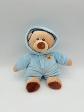 TY Pluffies Baby Bear Blue Plush Tylux Stuffed toy Baby Lovey Tylux 2015 - 9"