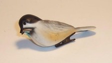 Bird-Chick-a Dee Small 4" Long Ceramic- Bird Decorating and Has a Clip Under it.