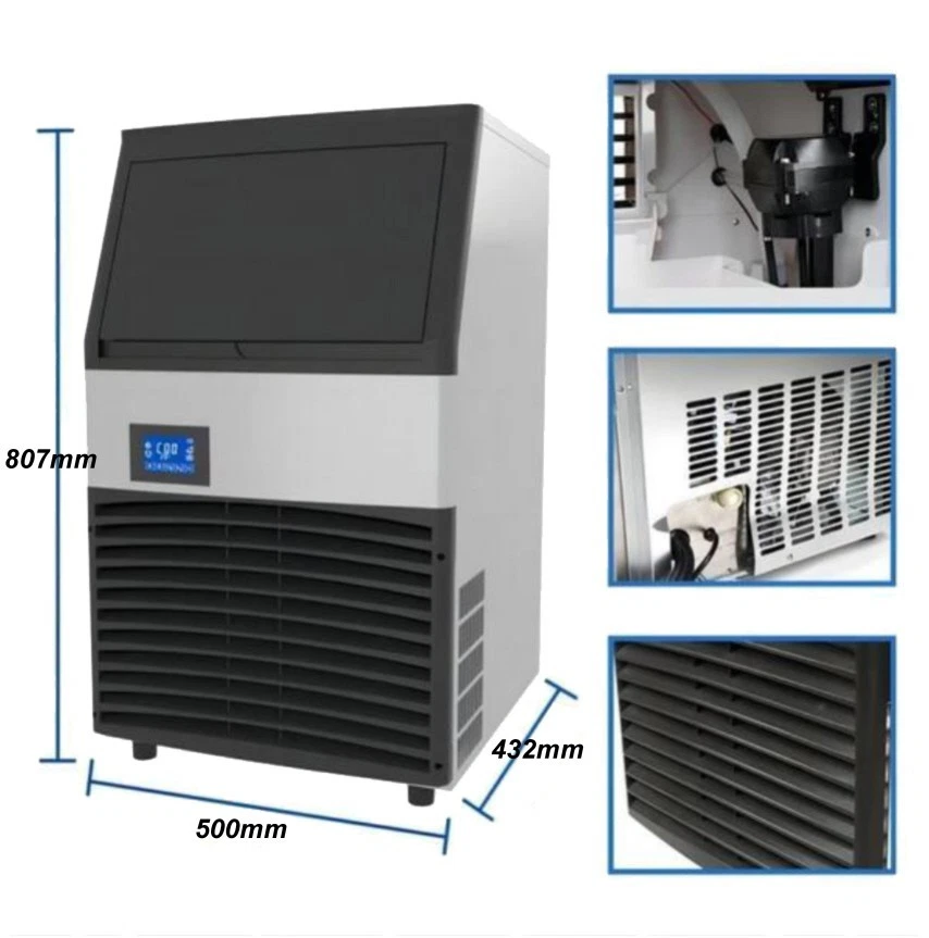 Commercial Ice Maker Machine 60kg Ice Cube Large 60Kg Storage Automatic Cleaning - Picture 6 of 18