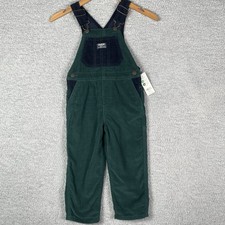 OshKosh B'gosh Overalls 4T Toddler Two Tone Corduroy Cargo Pockets NWT New
