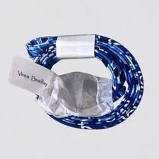 Vera Bradley Blue Star Medallion Lanyard Key Ring Badge Clip NWT