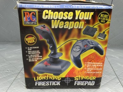 PC Concepts Lightning FireStick+Stinger FirePad PC Gaming Joystick & Controller