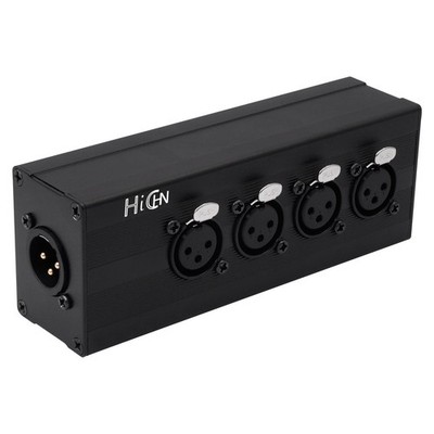 3Pin XLR 1 to 4 Female Splitter Converter, 4Way XLR Single Input to Four Outp...